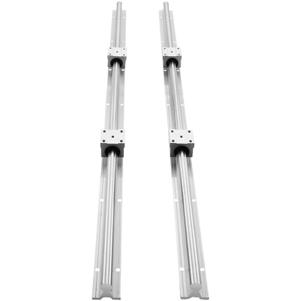 Linear Guide Rail Set, 12mm x 1000mm, 2 Rails 4 Blocks