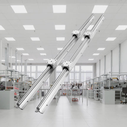Linear Guide Rail Set, 20mm, 800mm, 2 Rails, 4 Blocks