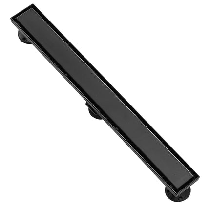 Linear Shower Drain 610mm, 304 Stainless, Tile Insert, Black