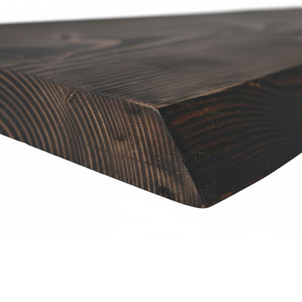Étagère en bois massif à bords naturels - Design flottant rustique