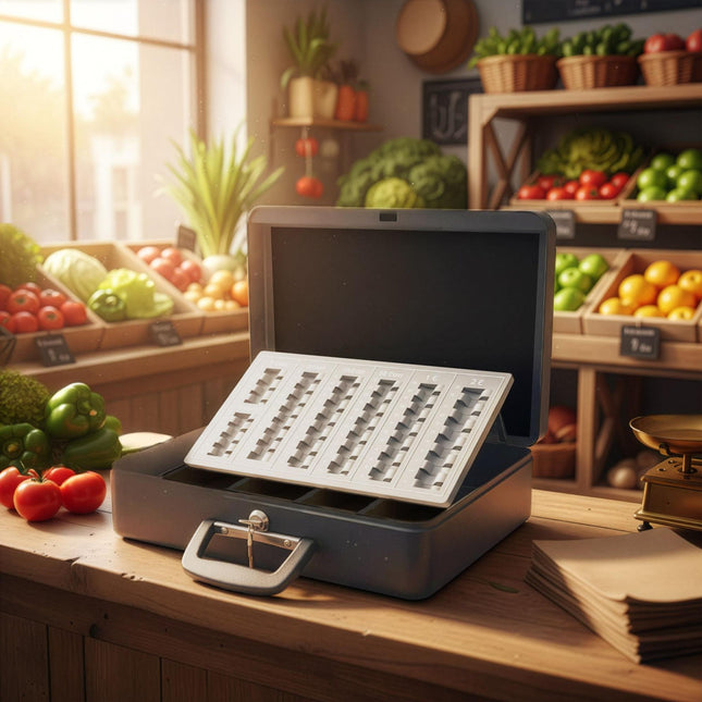 Coffre-fort en fer verrouillable avec insert amovible