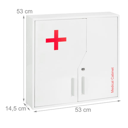 Armoire à pharmacie verrouillable avec croix