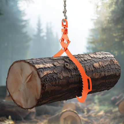 Log Lifting Tongs 32-Inch, 1543 lb, Swivel 2-Claw