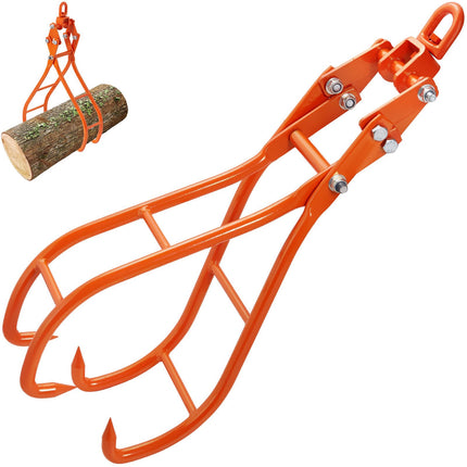 Log Lifting Tongs, 36 Inch 4-Claw Swivel, 3307 lb