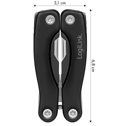 Outil multifonction LogiLink 11 en 1 avec couteau et ouvre-bouteille