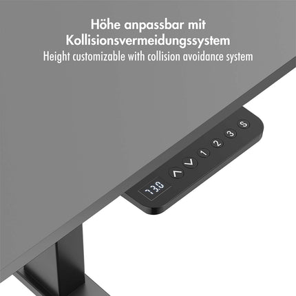 Cadre de bureau électrique réglable en hauteur LogiLink, un moteur, noir