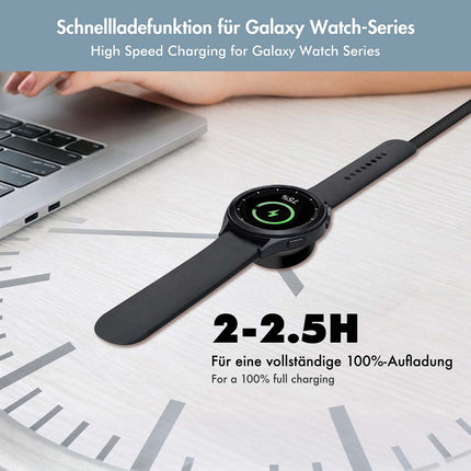 LogiLink Magnetisches Ladegerät für Galaxy Watch 3–8, Active 1/2, Ultra, USB-C