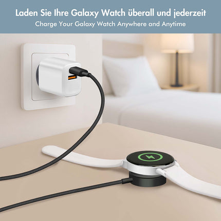 LogiLink Magnetisches Ladegerät für Galaxy Watch 3–8, Active 1/2, Ultra, USB-C