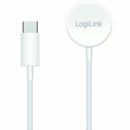 LogiLink Magnetisches kabelloses Ladegerät für Apple Watch, USB-C