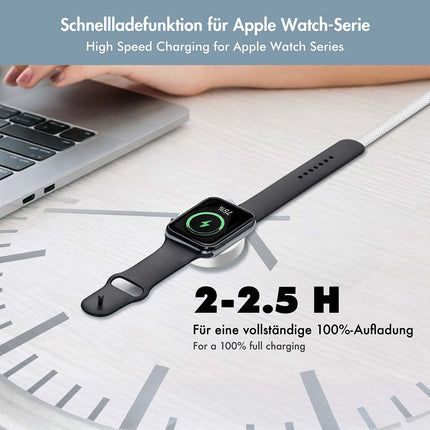 LogiLink Magnetisches kabelloses Ladegerät für Apple Watch, USB-C
