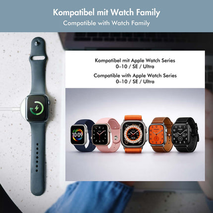 LogiLink Magnetisches kabelloses Ladegerät für Apple Watch, USB-C