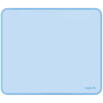 LogiLink Mauspad 22 x 25 cm mit rutschfester Gummiunterseite, Blau, Mikrofaser