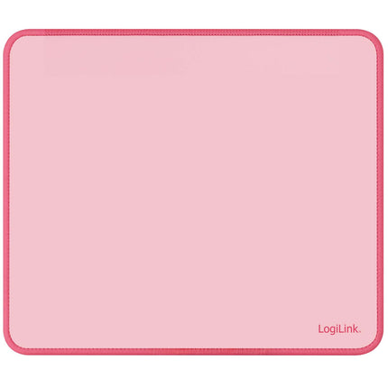 LogiLink Mauspad 22 x 25 cm mit rutschfester Gummiunterseite, Rosa