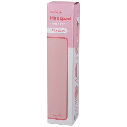 LogiLink Mauspad 22 x 25 cm mit rutschfester Gummiunterseite, Rosa