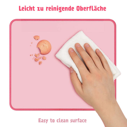 LogiLink Mauspad 22 x 25 cm mit rutschfester Gummiunterseite, Rosa