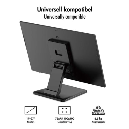 Support LogiLink pour écrans tactiles de 17 à 27 pouces, jusqu'à 6,5 kg, noir