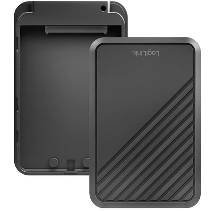 LogiLink USB-C-Gehäuse für 2,5"-SATA-Festplatten/SSDs bis zu 10 TB, 5 Gbit/s