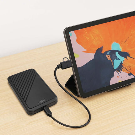 LogiLink USB-C-Gehäuse für 2,5"-SATA-Festplatten/SSDs bis zu 10 TB, 5 Gbit/s