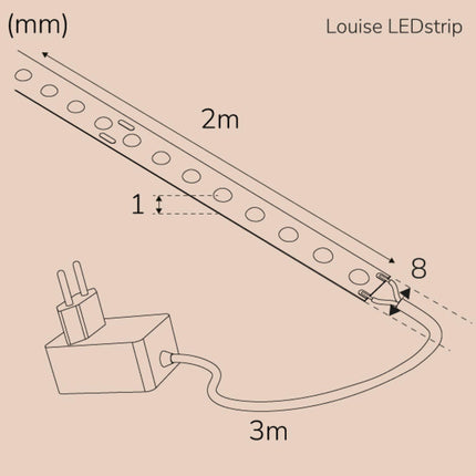 Louise Ledstrip kit COB-LED DOT IP20 2m??? 3000K???