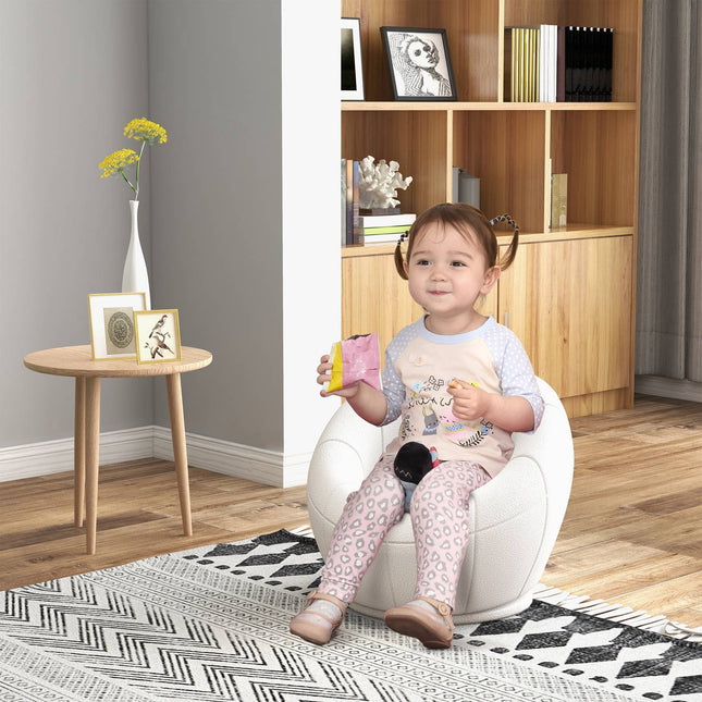 Chaise longue, petite chaise simple, pivotante, rembourrée, avec accoudoirs, en peluche, pour salon, blanc