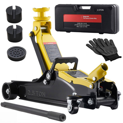 Low Profile 2.5-Ton Hydraulic Floor Jack, 85–350 mm