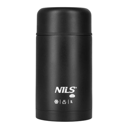 Thermos déjeuner 1000 ml, noir, bouteille isotherme