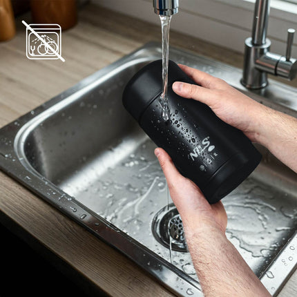 Thermos déjeuner 1000 ml, noir, bouteille isotherme