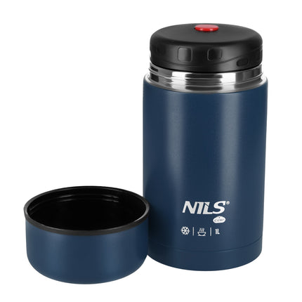 Thermos déjeuner 1000 ml, bleu, bouteille isotherme