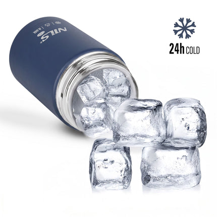 Thermos à déjeuner 550 ml en acier inoxydable, bleu