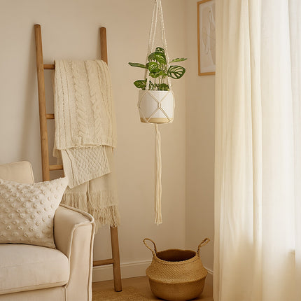 Ensemble de suspensions pour plantes en macramé, 7 pièces, différentes tailles
