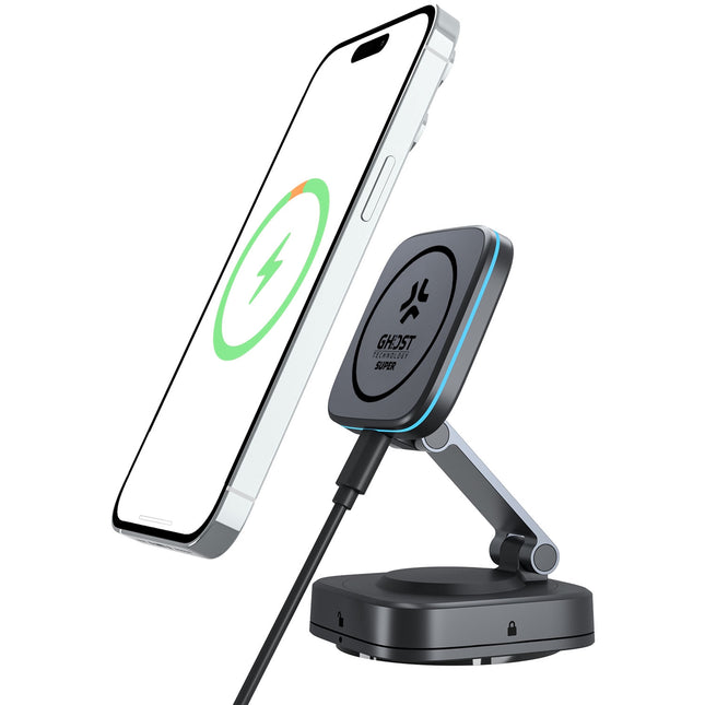 Support magnétique pour téléphone compatible MagSafe, chargeur 15 W