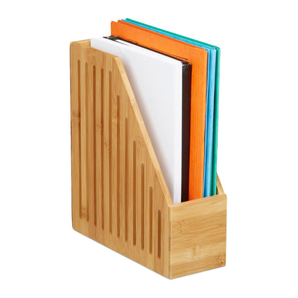 Collectionneur de magazines A4 en bambou