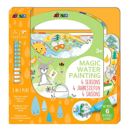 Coffret de peinture à l'eau magique pour enfants - Motif 4 saisons