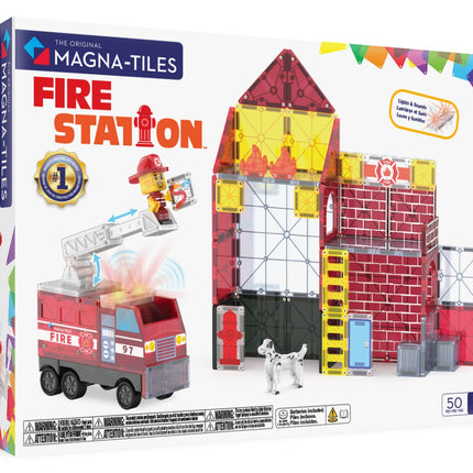 Magnet-Konstruktionsset, Thema Feuerwehrwache, 50 Teile
