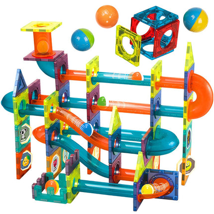 Magnetische Bausteine Set, 96 Teile, Kugelbahn Spielzeug