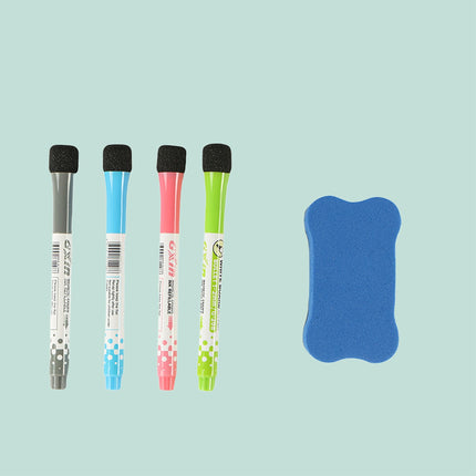 Ensemble tableau blanc magnétique pour réfrigérateur, 3 agendas, 4 stylos
