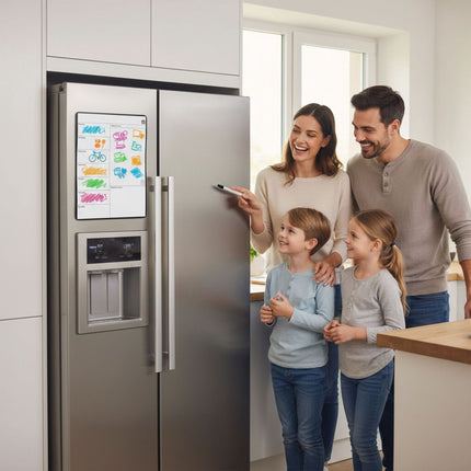 Tableau magnétique pour planificateur de repas à fixer sur le réfrigérateur, surface facile à nettoyer