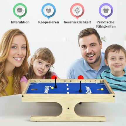 Mini baby-foot magnétique avec 2 balles et poignées