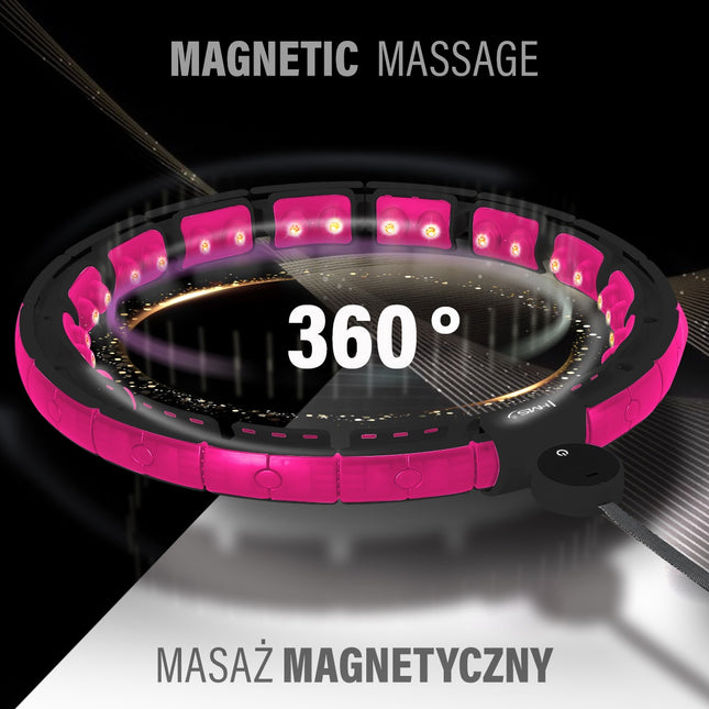 Cerceau lesté magnétique, noir/rose, avec compteur