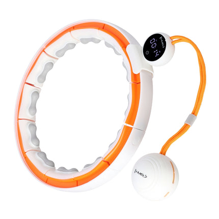 Magnetischer Gewichts-Hula-Hoop, TPE, Weiß/Orange, Zähler