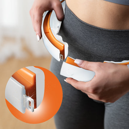 Magnetischer Gewichts-Hula-Hoop, TPE, Weiß/Orange, Zähler