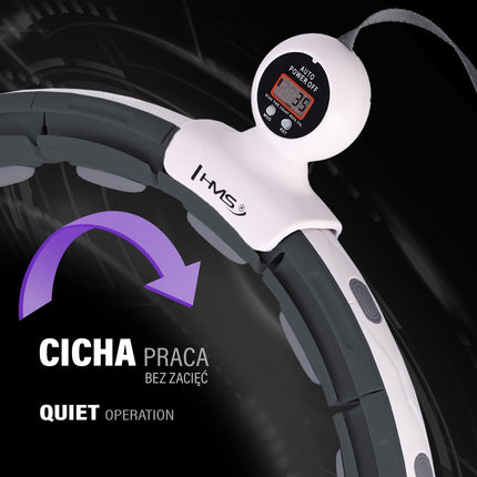 Magnetischer Gewichteter Hula Hoop mit Zähler, Schwarz