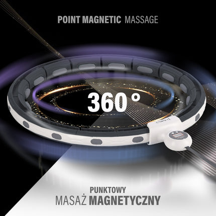 Magnetischer Gewichteter Hula Hoop mit Zähler, Schwarz