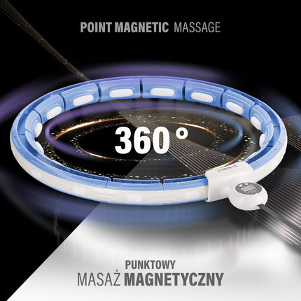 Cerceau lesté magnétique avec compteur, bleu