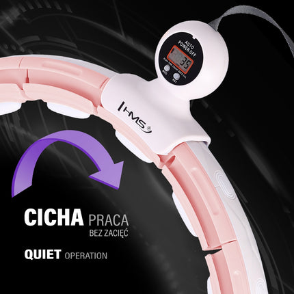 Magnetischer Gewichteter Hula-Hoop mit Zähler, Rosa