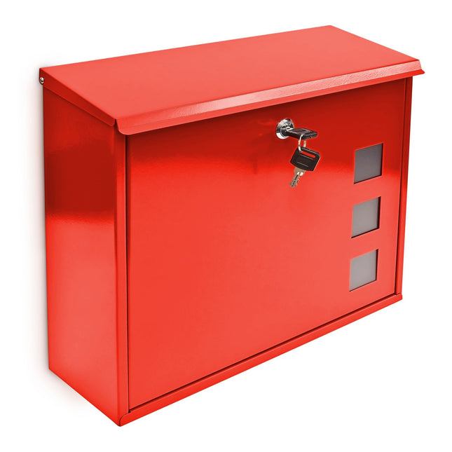 Boîte aux lettres en métal avec 3 fenêtres de visualisation