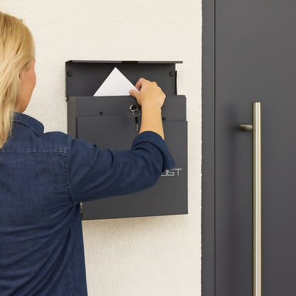 Boîte aux lettres avec porte-journaux - Design moderne, serrure sécurisée