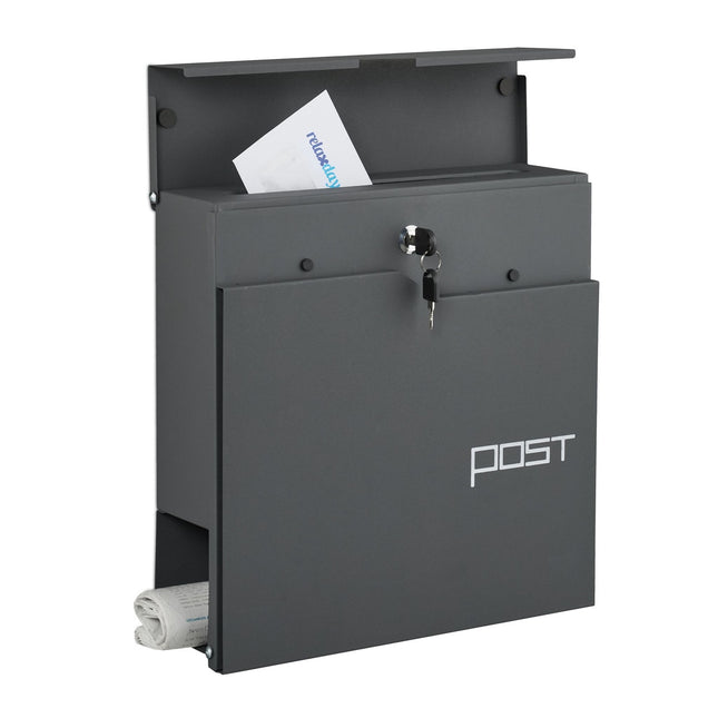 Boîte aux lettres avec porte-journaux - Design moderne, serrure sécurisée