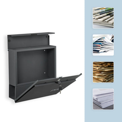 Boîte aux lettres avec porte-journaux - Design moderne, serrure sécurisée