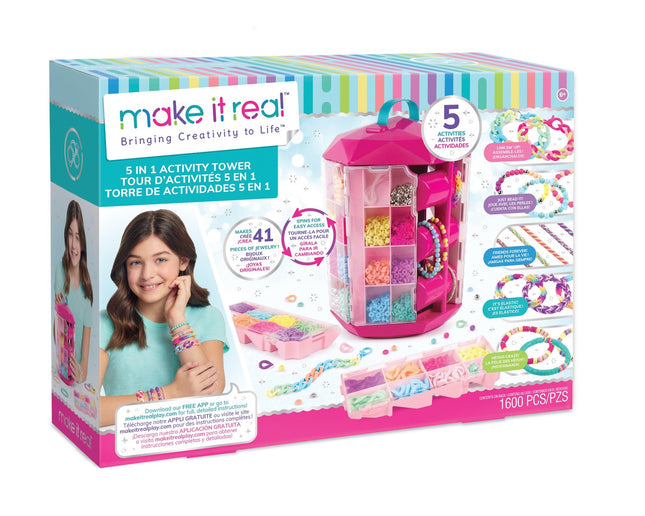 Make It Real Ensemble de bijoux Dyi avec tour d'activité 5 en 1
